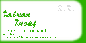 kalman knopf business card